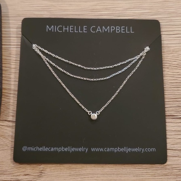 New Diamond Bezel Michelle Campbell Necklace - Picture 1 of 5